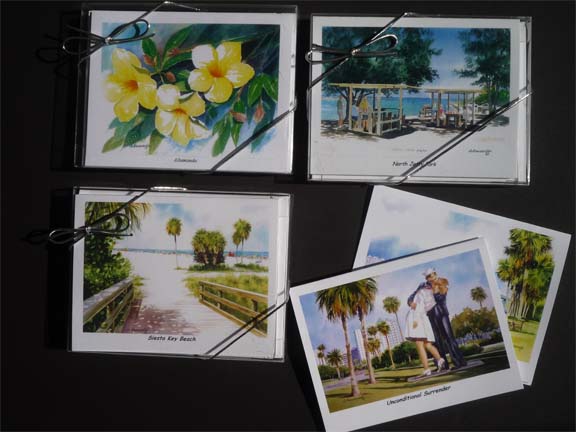 Cards, scenes of Florida by Augusto Argandoa