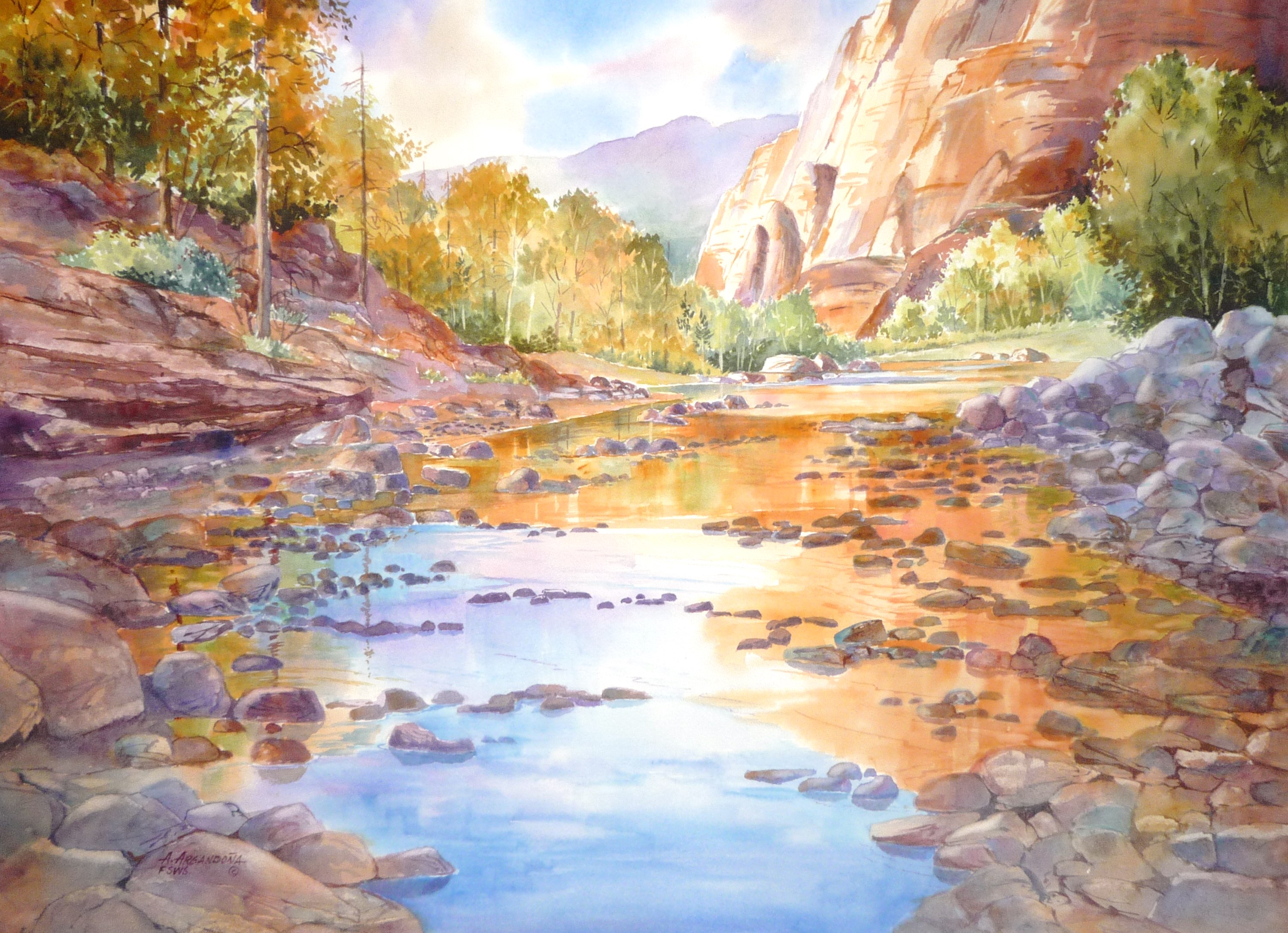  Watercolor=Watercolor Paintings=Paintings of=of the=the Sedona=Sedona Arizonia=Arizonia area,=area, Watercolors=Watercolors by=by Augusto=Augusto Argandoa