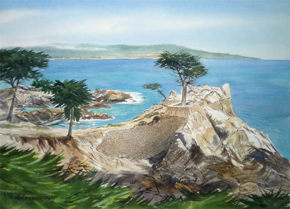 Monterey, Carmel and Big Sur Area Watercolors by Augusto Argandona