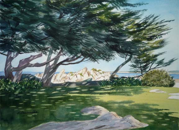 Monterey, Carmel and Big Sur Area Watercolors by Augusto Argandona