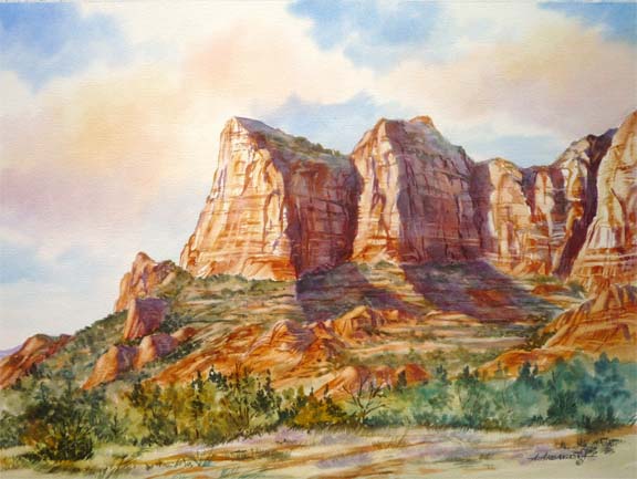  Watercolor Paintings of the Sedona Arizonia area, Watercolors by Augusto Argandona